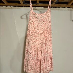 Floral Pink Sleeveless Dress